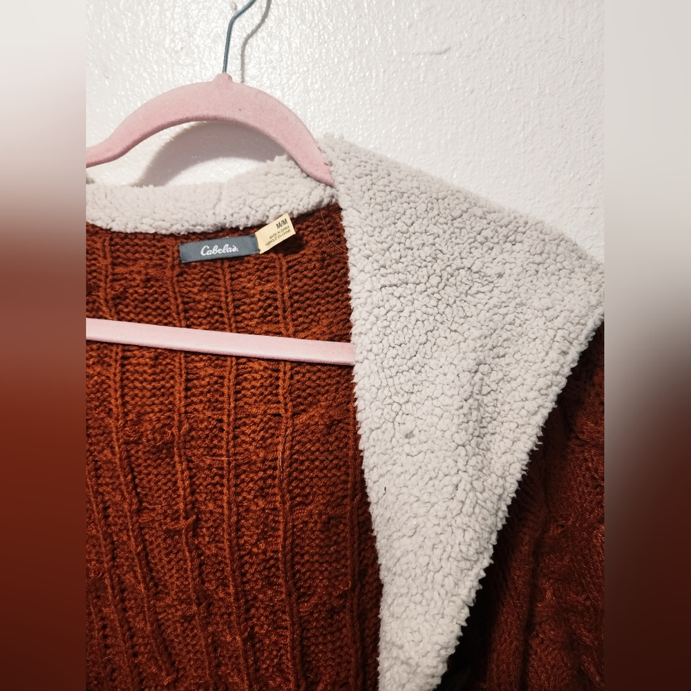"CABELAS" WOMEN'S CABIN CARDI - PUMPKIN - Picture 3 of 4